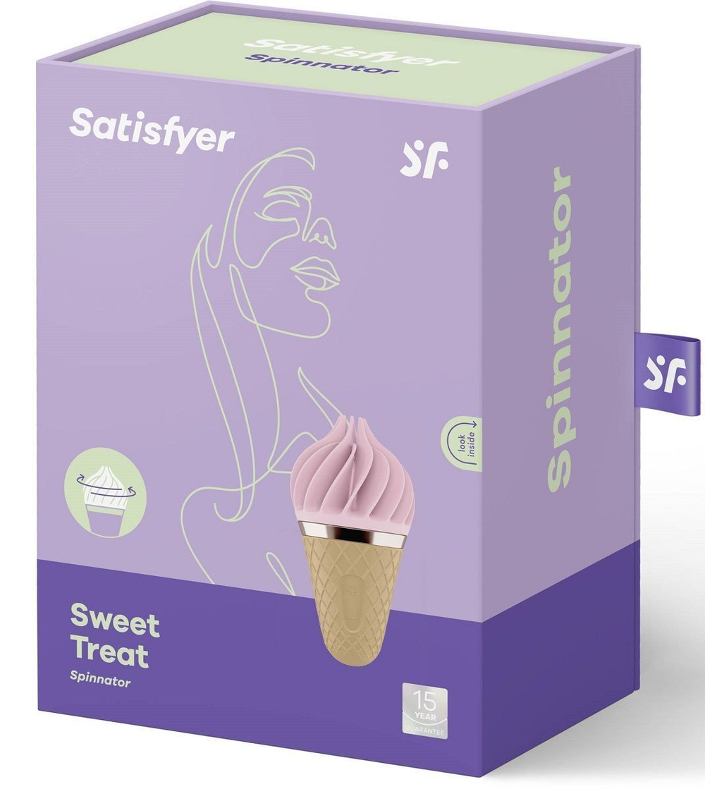 Вибратор-спиннер с розовыми лепестками Satisfyer Sweet Treat