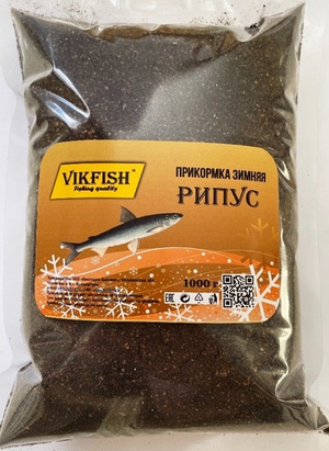 Прикормка VIKFISH Зимняя прикормка (РИПУС ЧЕРНЫЙ) 1000гр