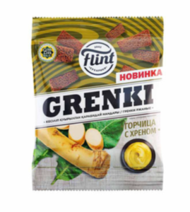 Гренки Flint горчица с хреном 100 г
