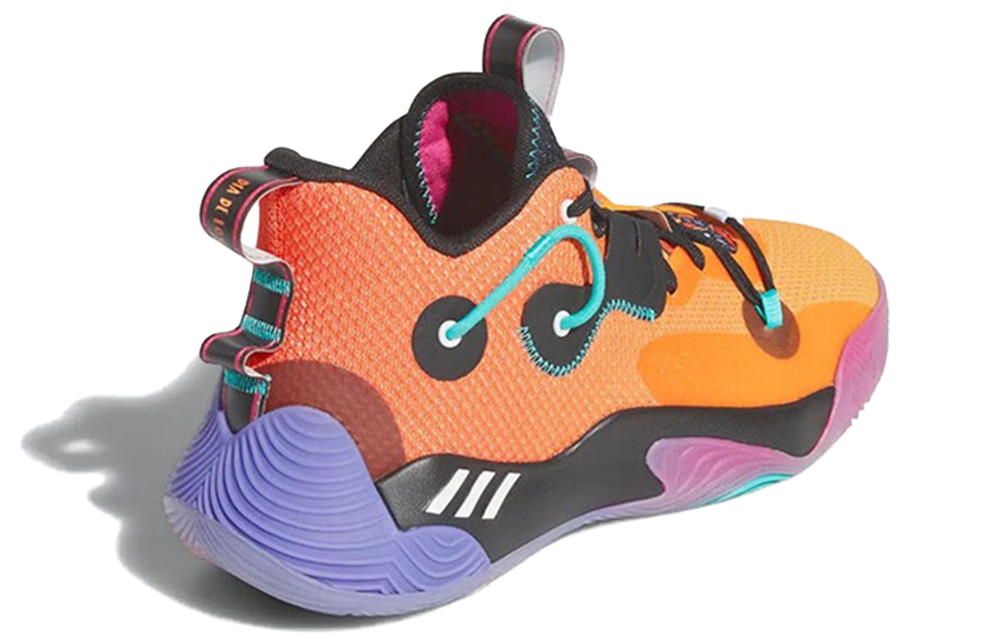 Adidas Harden Stepback 3 sports comfortable non-slip wear-resistant mid-top basketball shoes men's orange purple black