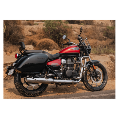 Рейлинги (крепление) для кофров Royal Enfield, черные Long Haul Pannier Rails – Meteor 350, KXA00046