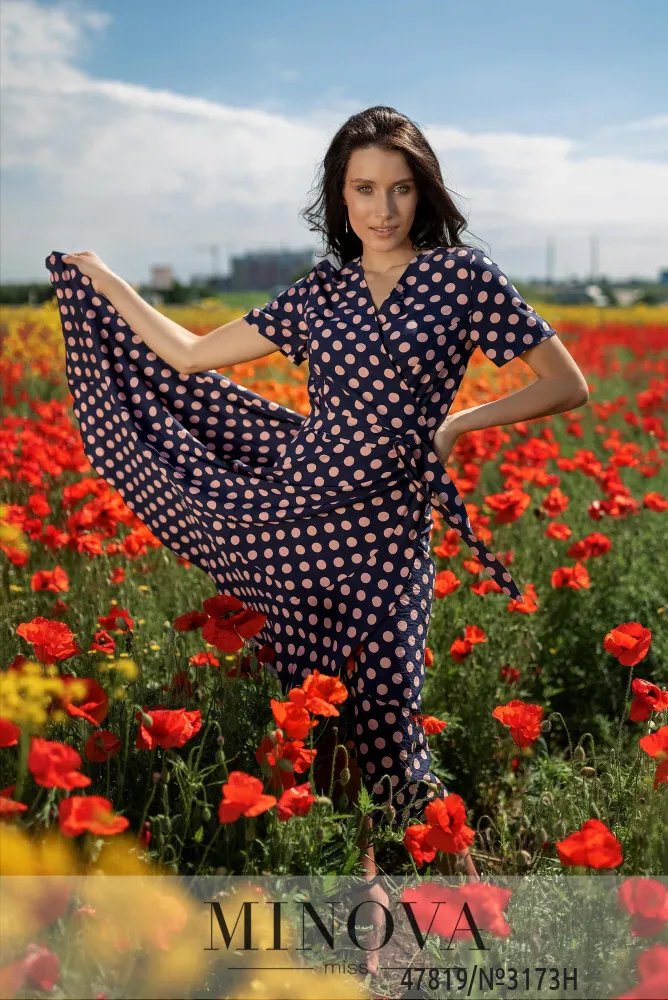 Платье 3173Н-Темно-синий Minova