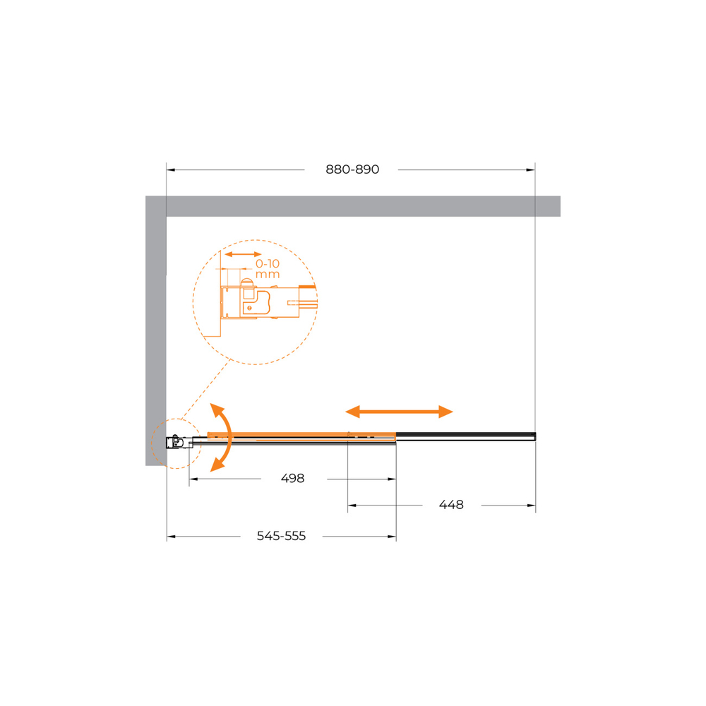 Шторка на ванну Cezares SLIDER-VF-11-90/150-P-Cr