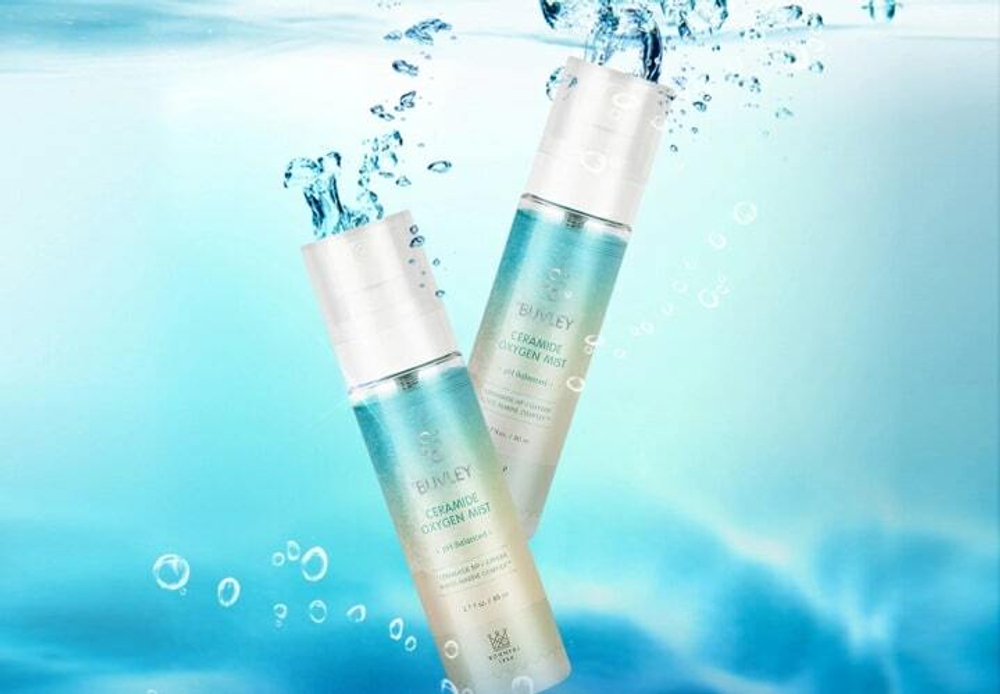 BUVLEY Кислородный освежающий спрей для лица с океаническим комплексом Buvley Ceramide Oxygen Mist 80 мл