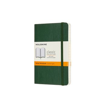 Блокнот Moleskine Classic Soft Pocket 90x140мм 192стр линейка мягкая обл зеленый (QP611K15)