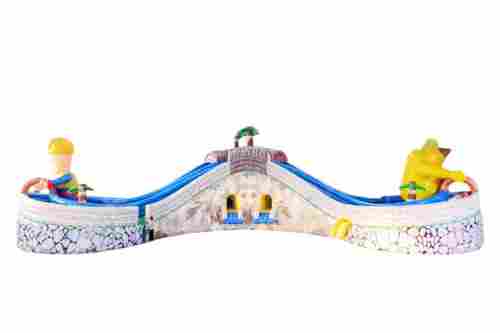 Надувной наземный аквапарк «Охотник и медведь» с тремя бассейнами, 30*30*7,4 м