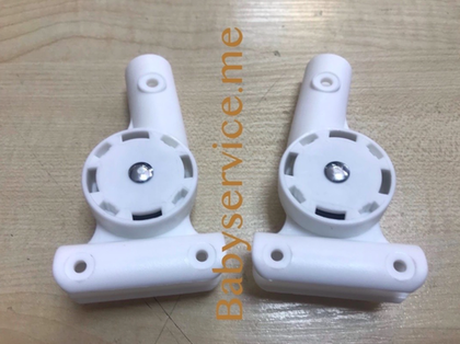 Шарнир капюшона круг-круг 16мм правый белый