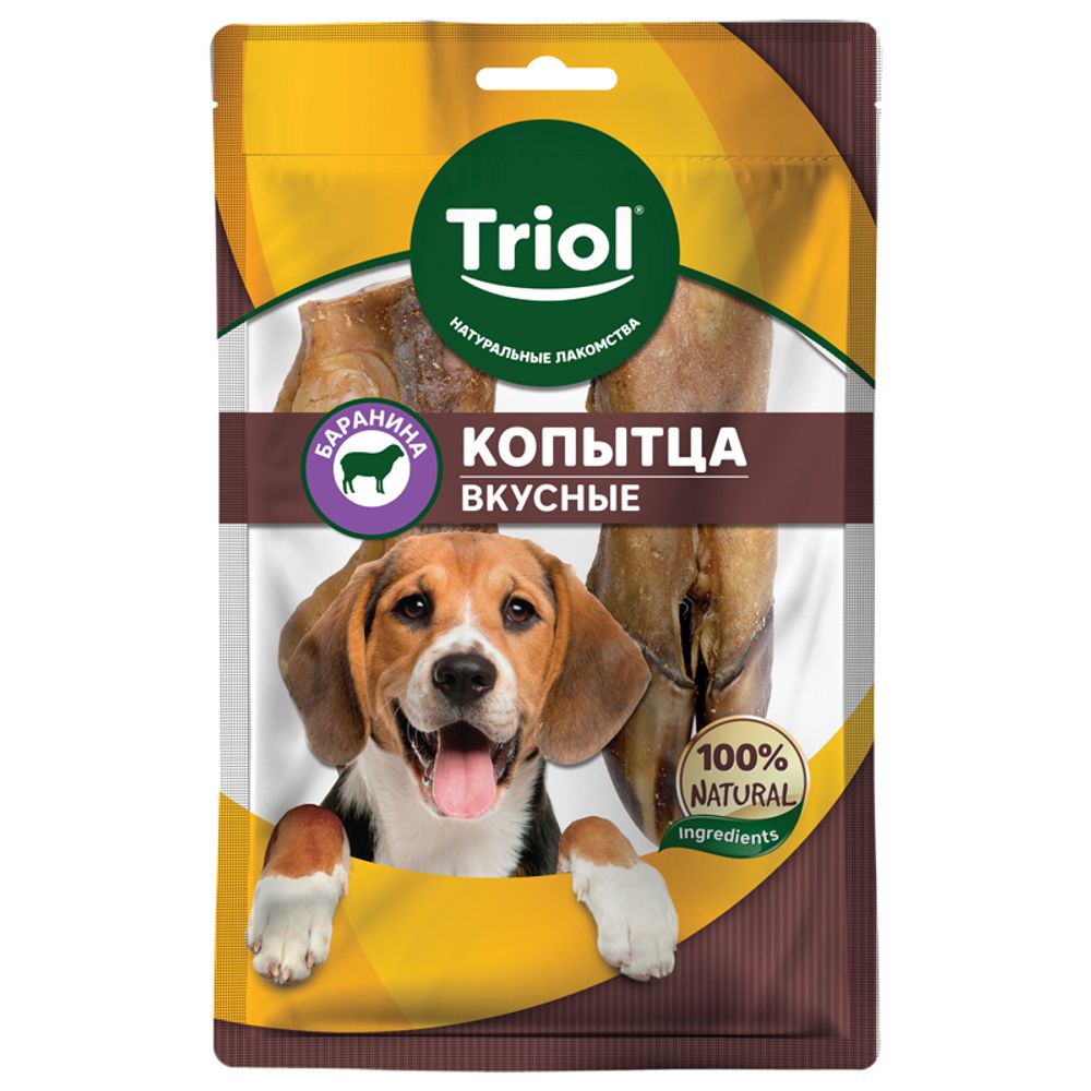 Копытца бараньи вкусные Triol для собак, 65г Копытца бараньи вкусные Triol для собак, 65г