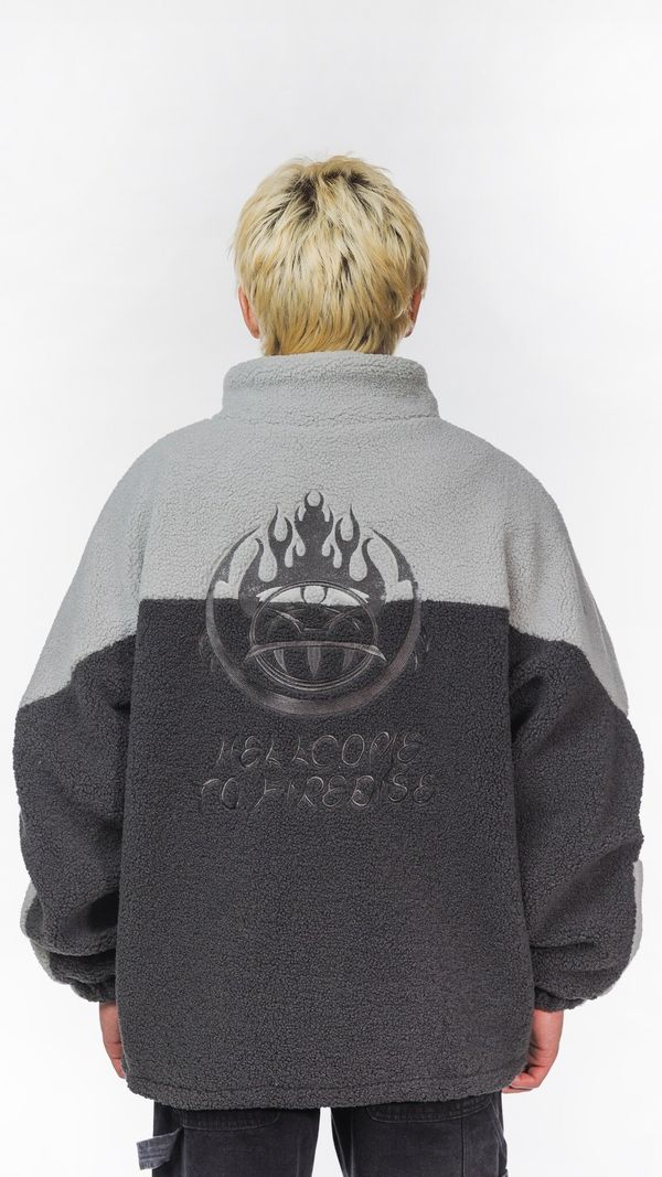 Куртка Furry Big Logo HTF серая/графитовая - фото 4
