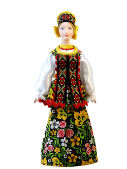 Кукла коллекционная в Девичьем праздничном костюме в ситцевом сарафане