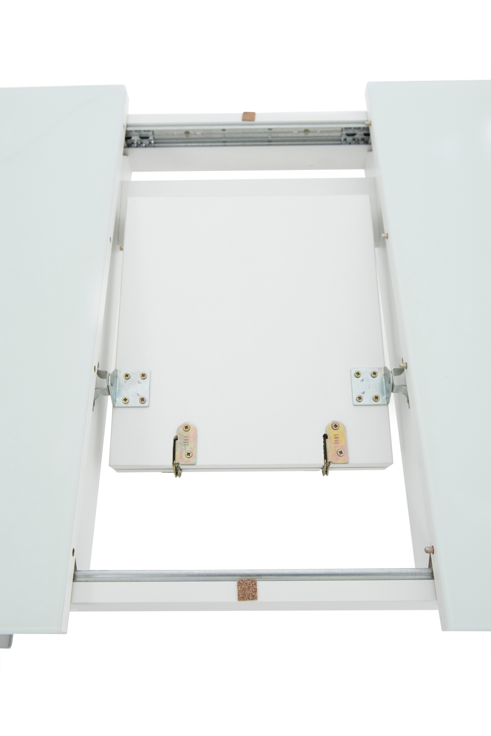 Стол Аврора Гамбург 2, Белый/Стекло белое