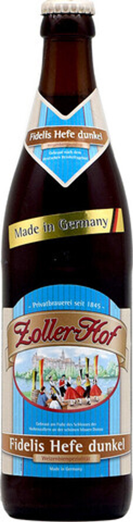 Пиво Цоллер-Хоф Фиделис Хефе Дункель / Zoller-Hof Fidelis Hefe Dunkel 0.5 - стекло