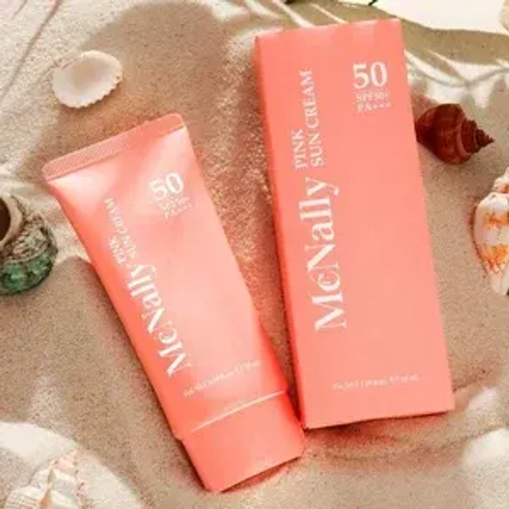 Розовый солнцезащитный крем McNally Pink Sun Cream SPF50+/PA+++ (50мл)
