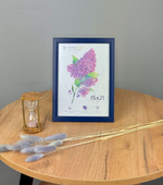 Фоторамка 15х21 см синяя, без фактуры, арт. 1521.752306