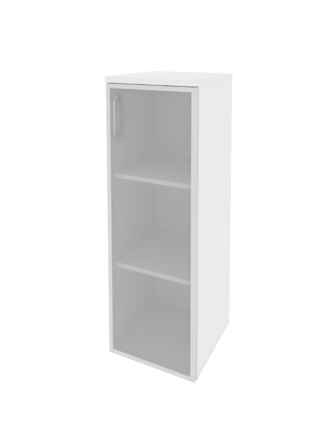 Шкаф средний узкий со стеклом в раме Onix