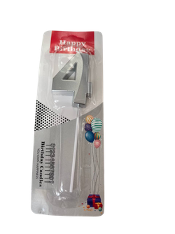 Свечи "Цифра (0-9) " Серебро