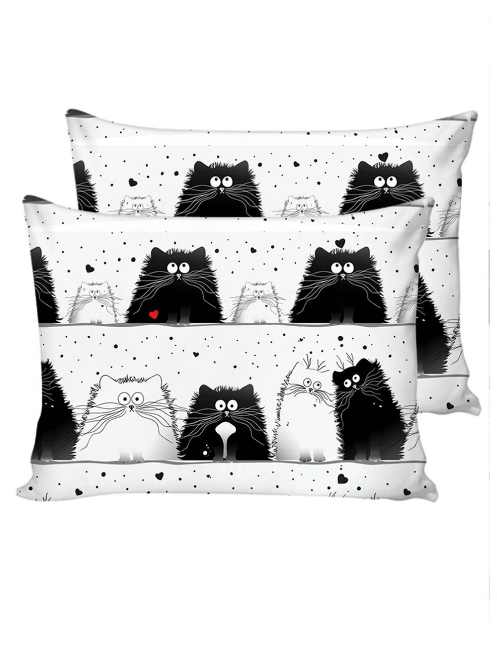 Постельное белье сатин Milky Garden "Tomcat" 1,5-спальный на молнии Наволочка 50х70 см 2 шт Простынь 150х215 см Пододеяльник 145х215 см