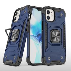 Противоударный чехол Strong Armour Case с кольцом для iPhone 12 (Синий)