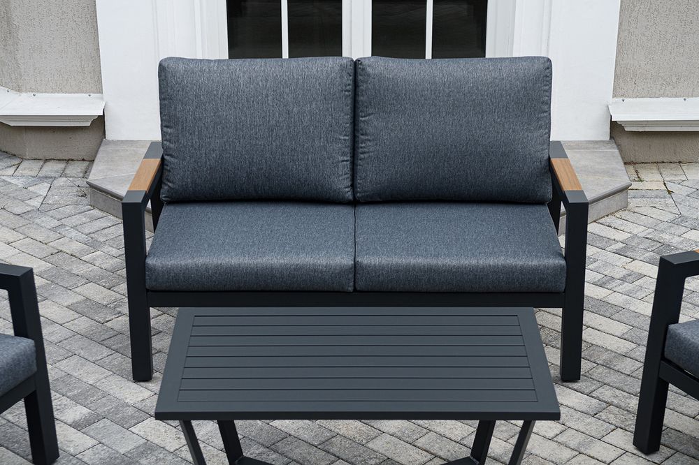 "Орхидея" лаунж-зона 4-местная из алюминия, цвет темно-серый