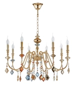 Подвесная люстра Crystal Lux MERCEDES MERCEDES SP8 GOLD/COLOR
