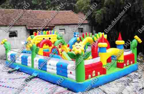 Коммерческий надувной батут "Радужный город" 10*6*3 м