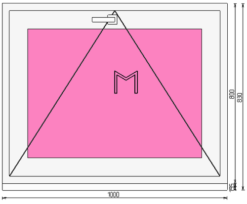 Пластиковое окно 800 х 1000 фрамуга (форточка) ТермА Эко + Москитная сетка
