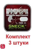 Леска монофильная для рыбалки Sneck Magnum Brown d-0