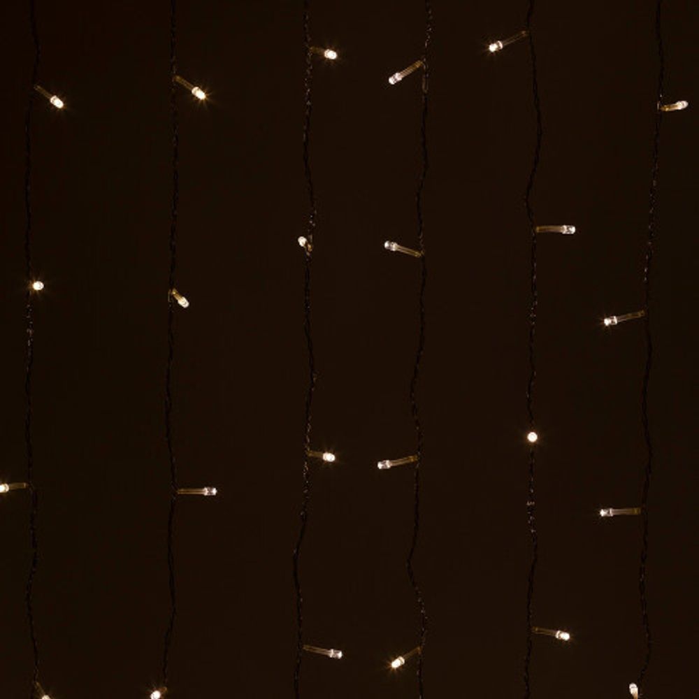 Светодиодная новогодняя гирлянда ЭРА ЕNIG - 320W Занавес 8 режимов 3*2 м теплый белый 320 LED IP20 220 V