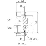 Соединение PNF DS12 20х1.5 (корпус) не редукционное