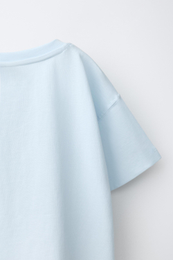 ZARA ФУТБОЛКА С АНИМАЛИСТИЧЕСКИМ ПРИНТОМ, ГОЛУБОЙ