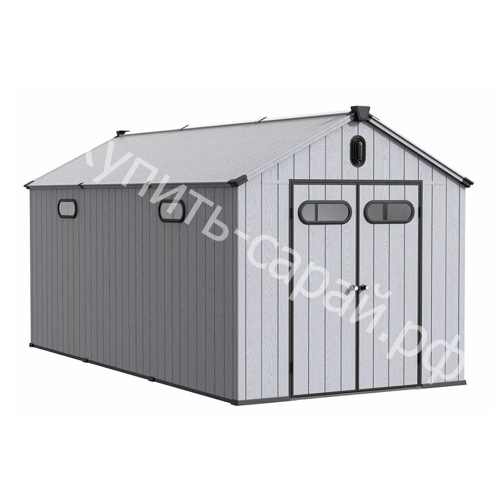 Пластиковый сарай Black Fox Summit 8x16 light grey
