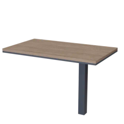 Брифинг-приставка на металлической опоре PREGO 1200х700х760 П.БМ-12.7 Дуб Крафт табачный/Антрацит