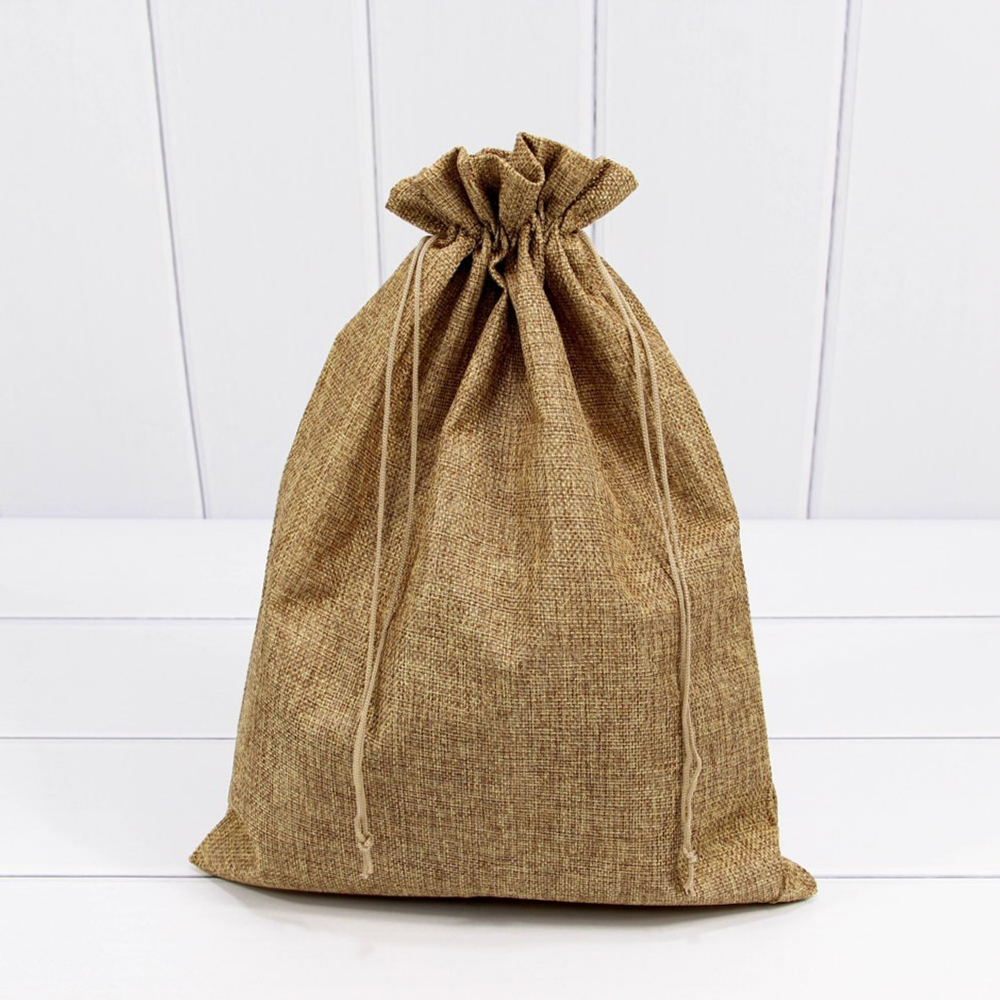 Мешочек 30х40см Лен искусственный (Коричневый)