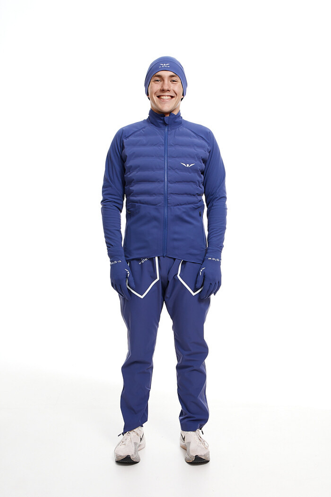 ЛОНГСЛИВ С ПУХОВОЙ ВСТАВКОЙ МУЖСКОЙ | DEEP COBALT