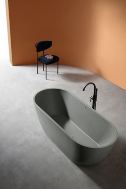 Ванна из искусственного камня ABBER Frankfurt AM9941MLG светло-серая матовая  170x75 см