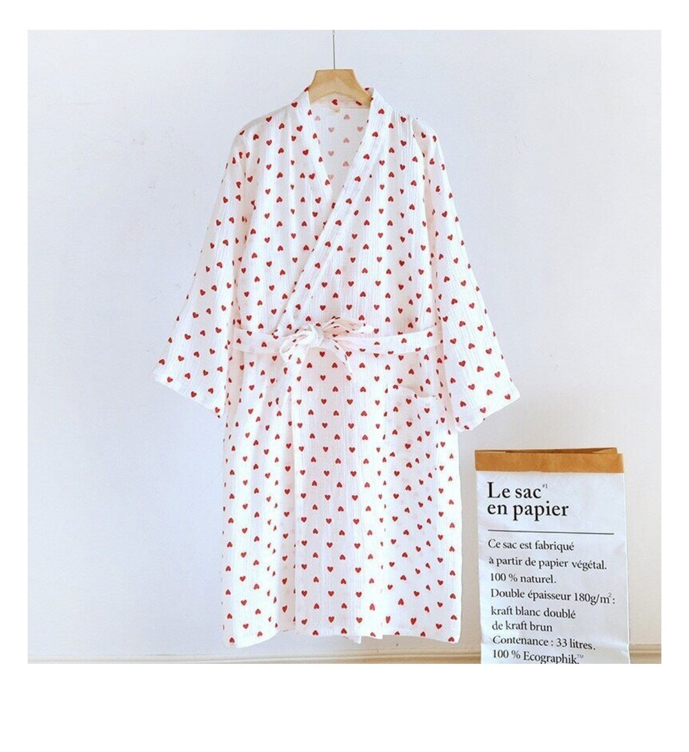 ДО МУСЛИН Халат СЕРДЕЧКИ