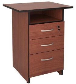 Тумба приставная с замком "Рубин" 41.58 итальянский орех, ЛДСП, Витра