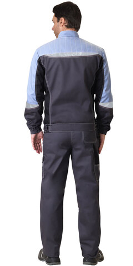 Куртка "Фаворит-Мега" серая с черн., и сиреневым, СОП Тк. Rodos