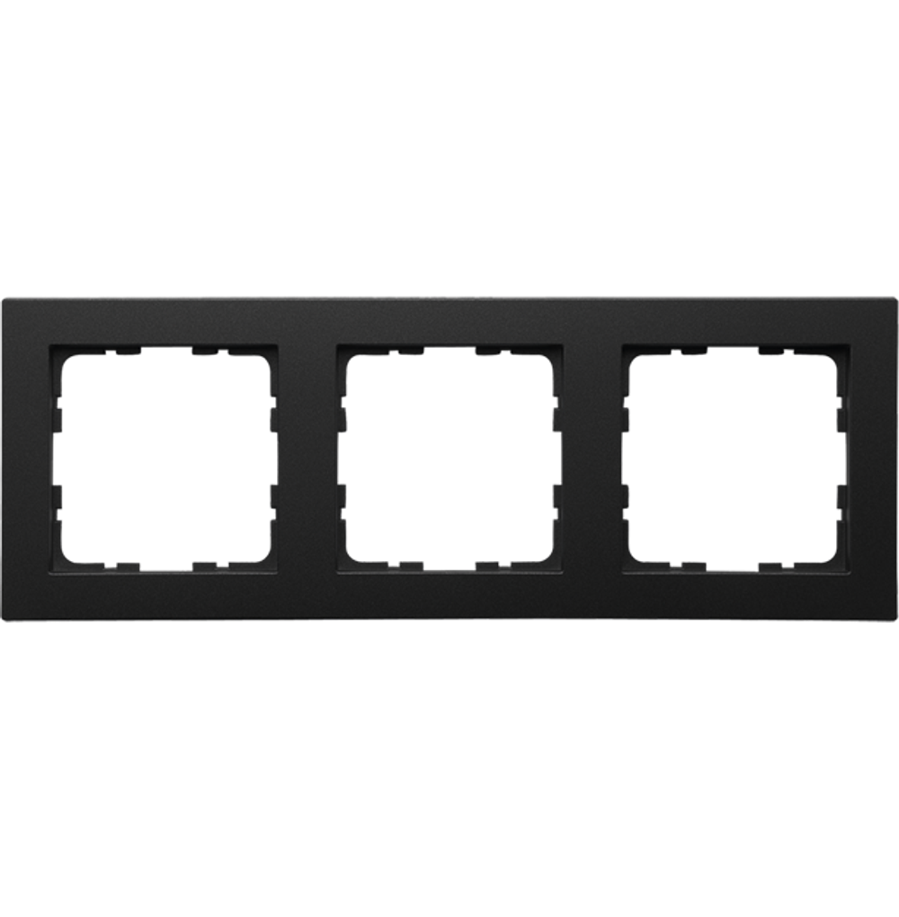Рамка G-Classic 3-постовая, цвет черный матовый (soft touch)