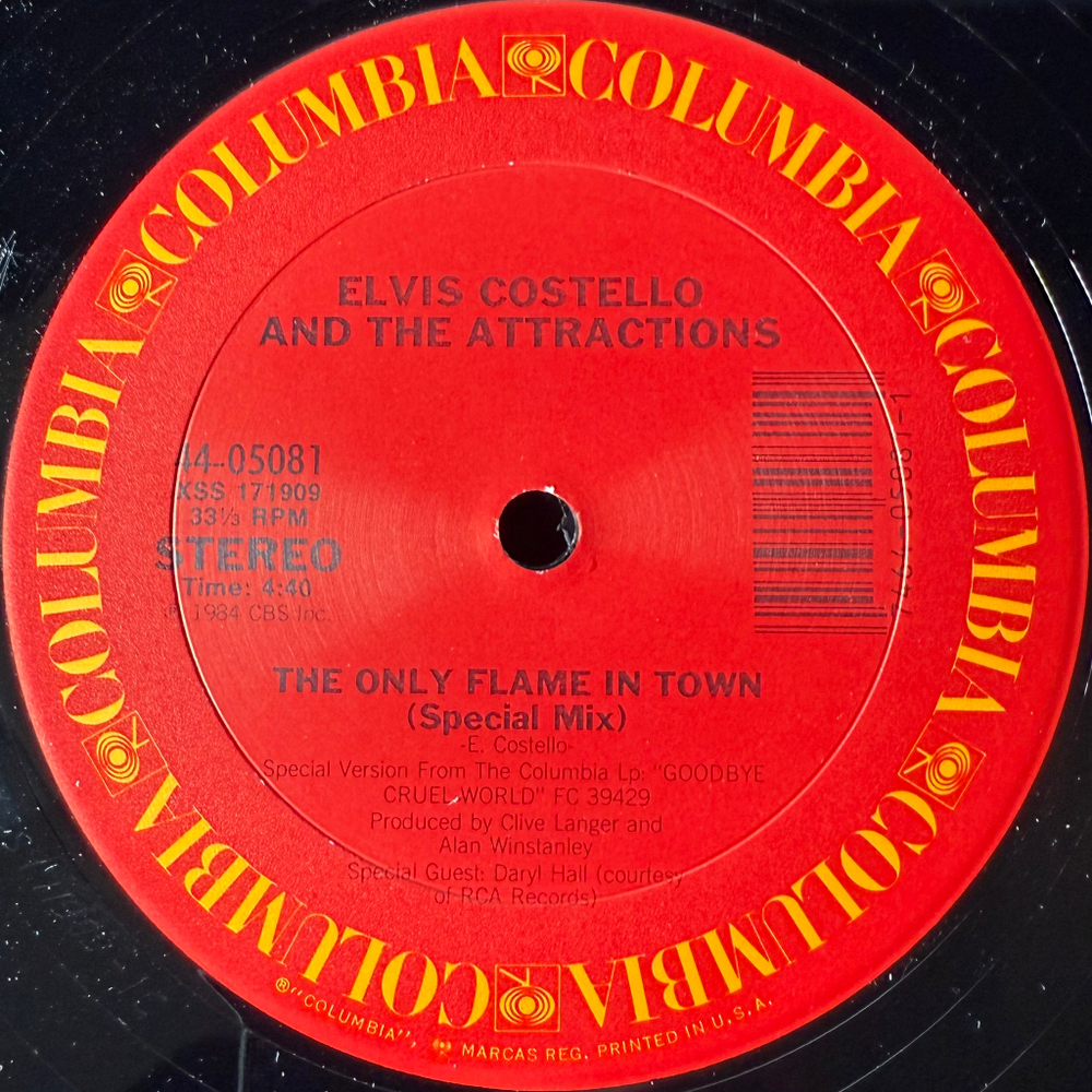 Elvis Costello & The Attractions ‎– The Only Flame In Town (США 1984г.) EP