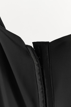 ZARA КОРОТКОЕ ПЛАТЬЕ ИЗ ПОЛИАМИДА С КРЮЧКАМИ, ЧЕРНЫЙ