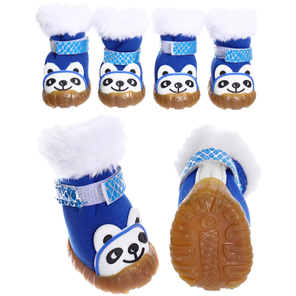 Ботинки зимние для животных «МОДНЫЙ БРО», на липучке, цвет синий, размер 2, 4,5см