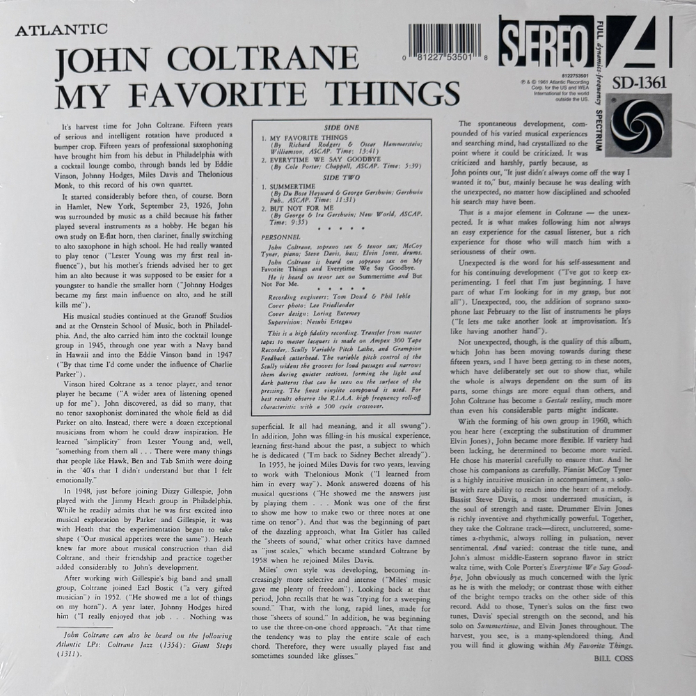 John Coltrane ‎– My Favorite Things (Европа 2014г.)