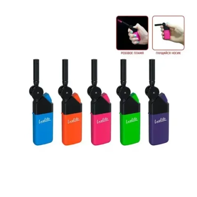 Зажигалка пьезо (газ) XHG 580 HC5 RUBBER SP (трубка с поворотным механиз (комплект 25 шт)