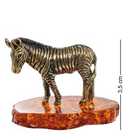 AM-1949 Фигурка «Зебра» (латунь, янтарь)