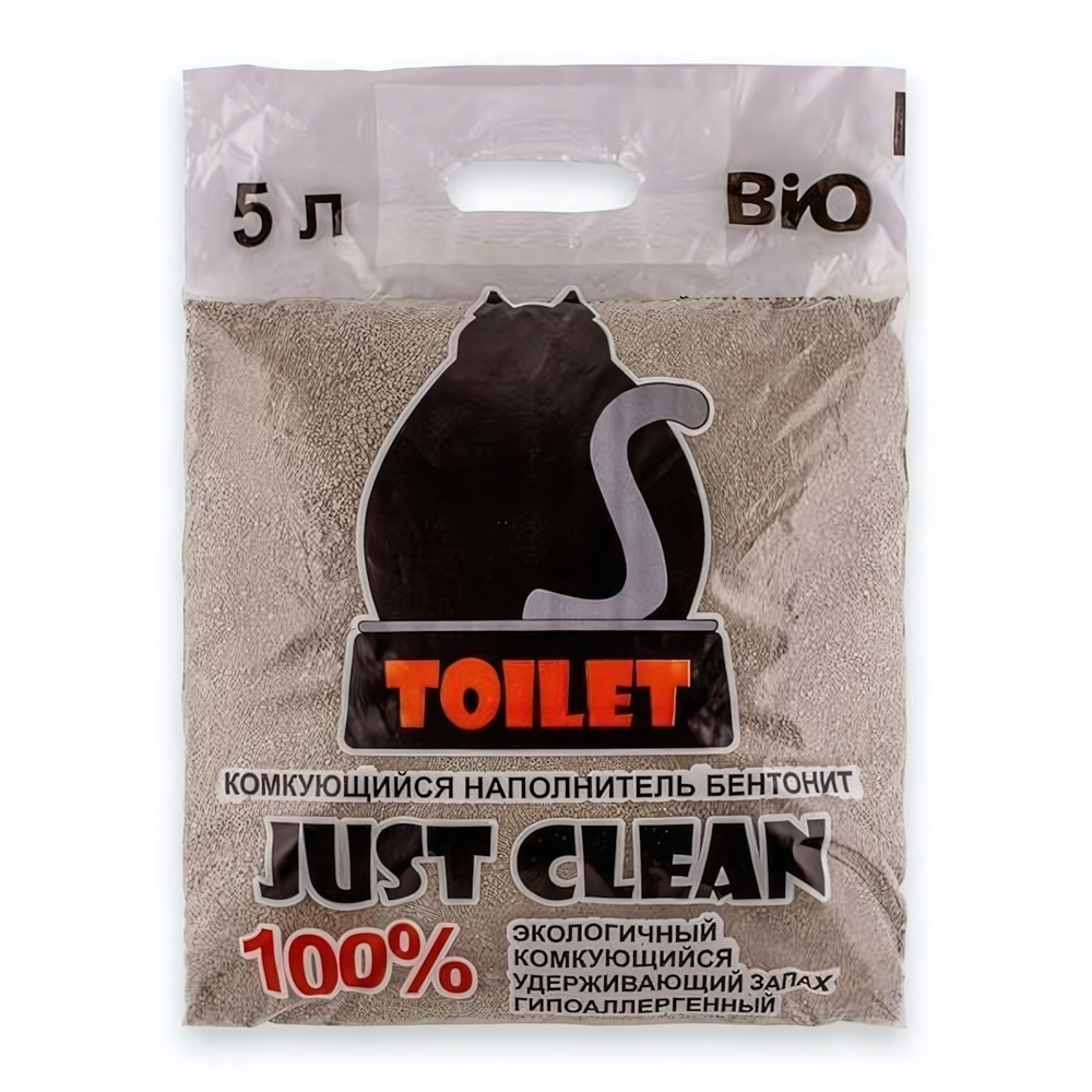 Наполнитель Just Clean комкующийся бентонит 5 л.