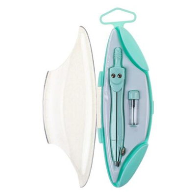 Готовальня "Pastel" циркуль+стержни, в пласт.футляре с подвесом,3 цв.микс