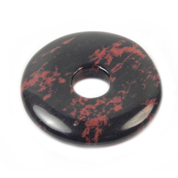 Кулон "Диск Би" обсидиан коричневый асс.