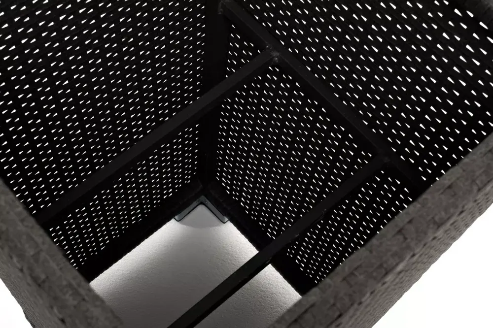 "Капучино" кашпо для цветов плетеное из искусственного ротанга, цвет графит