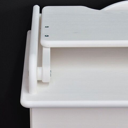 Пеленальный комод деревянный Алиса с откидным столиком, 60х44х88 см, детский комод с 4 ящиками для хранения вещей из массива сосны, белый